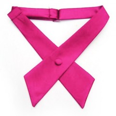   Szatén unisex kereszt nyakkendő - Pink Női nyakkendők, csokornyakkendő
