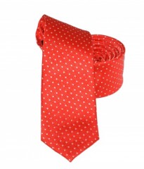               Goldenland slim nyakkendő - Meggypiros aprópöttyös Aprómintás nyakkendő