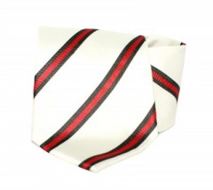  Goldenland nyakkendő - Ecru-piros csíkos 