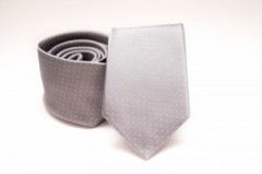 Prémium selyem nyakkendő - Ezüst aprópöttyös 