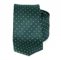               Goldenland slim nyakkendő - Zöld pöttyös Aprómintás nyakkendő